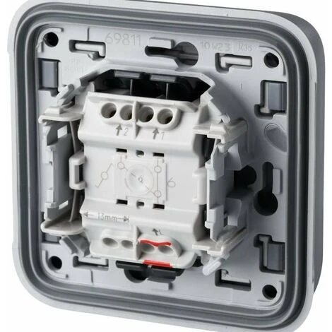 Interrupteur mural, bouton poussoir étanche en applique de la gamme Plexo, interrupteur extérieur, étanche (IP55), gris - Legrand, 191510 Plexo. Interrupteur Mural, Bouton Poussoir étanche En Applique De La Gamme Plexo, Interrupteur Extérieur, étanche (IP55), Gris - Legrand, 191510 Plexo. -LEGRAND Soldes 59586946 2