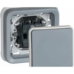 Interrupteur Mural, Bouton Poussoir étanche En Applique De La Gamme Plexo, Interrupteur Extérieur, étanche (IP55), Gris - Legrand, 191510 Plexo. 4 Interrupteur Mural, Bouton Poussoir étanche En Applique De La Gamme Plexo, Interrupteur Extérieur, étanche (IP55), Gris - Legrand, 191510 Plexo. -LEGRAND Soldes 59586946 3