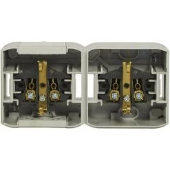 Prise Murale Double 16 A, En Applique, étanche IP44, Avec Couvercle Gris - Legrand Forix 782394. -LEGRAND Soldes 59586967 4