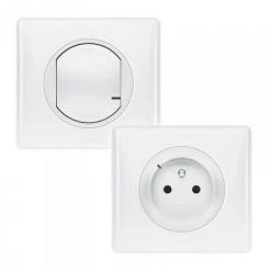 Legrand 067634 Prêt-à-poser Céliane Créer Une Prise Commandée Avec 1 Prise De Courant Et 1 Commande Sans Fil Livré Complet Blan