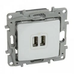Legrand 664794 Niloé Prise Double Usb 2400 Ma Blanc