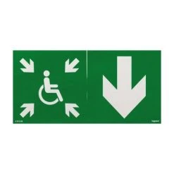 LEGRAND ETIQ.EVAC.ADHESIVE.FLECHE.BAS -