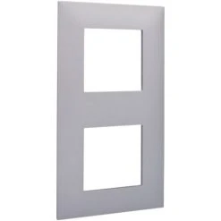 Plaque De Recouvrement Double Legrand Horizontal/vertical Gris Vanela Next 71 Mm