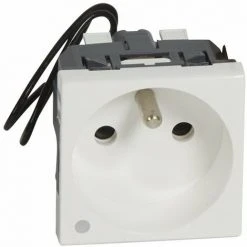 PRISE DE COURANT 2P+T À VOYANT LEGRAND MOSAIC ANTIMICROBIEN 077112 -LEGRAND Soldes 60946197 2