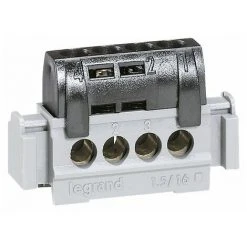 LEGRAND BORNIER DE RÉPARTITION ISOLÉ IP 2X PHASE 4 CONNEXIONS 1,5 A 16MM² LONGUEUR 47MM 26745 -LEGRAND Soldes 60946791 2