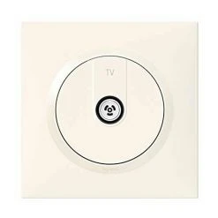 LEGRAND 095017 PRISE TV ÉTOILE BLINDÉE DOOXIE, LIVRÉE AVEC PLAQUE CARRÉE ET GRIFFES, BLANC LEG95017