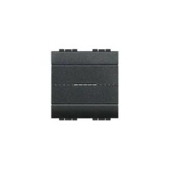 BTICINO L4053M2AN INTERRUPTEUR OU VA ET VIENT LIVINGLIGHT, 2 MODULE, 16AX, 250V, ANTHRACITE LEGRAND BTL4053M2AN -LEGRAND Soldes 60947449 2