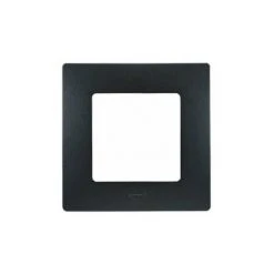 LEGRAND PLAQUE IRISÉE 1 POSTE NILOÉ NOIR FINITION FONTE LEG96706