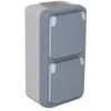 LEGRAND PLEXO DOUBLE PRISE DE COURANT 2P+T VERTICALE ÉTANCHE COMPLET GRIS IP55 -LEGRAND Soldes 64725028 1