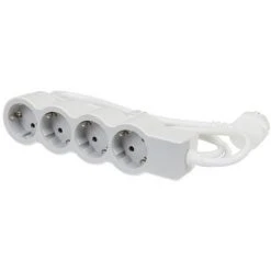 Bloc Multiprises Legrand 694569/ 4 Prises/ Blanc Et Gris.