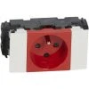 Prise De Courant Pour Goulotte Mosaic-Legrand-Rouge- 2P+T à Détrompage - Rouge -LEGRAND Soldes 6596634 1
