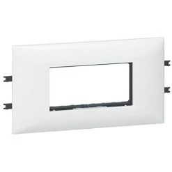 Legrand 010942 - Support Mosaic - 4 Modules - Couvercle 85 Mm - Blanc