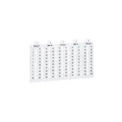 Legrand 039521 - Plaque Repères Bloc Jonction Viking 3 - Lect Horiz - Pas 6 - Chiffres 101 à 200 - Blanc
