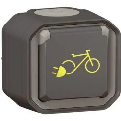 Prise De Courant Plexo Pour Recharge 2 Roues électriques Complet Anthracite / Legrand