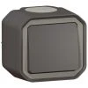 Interrupteur Ou Va-et-vient 10AX 250V Plexo Complet Saillie Anthracite / Legrand