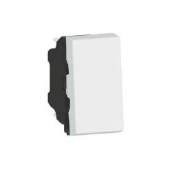 LEGRAND Interrupteur Ou Va-et-vient 10AX 250V~ Mosaic Easy-Led 1 Module - Blanc - 077001L