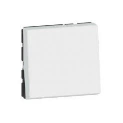 LEGRAND Interrupteur Ou Va-et-vient 10AX 250V~ Mosaic Easy-Led 2 Modules - Blanc - 077011L