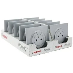 LEGRAND Lot De 10 Prises De Courant Complètes 2P+T 16A Dooxie - Aluminium