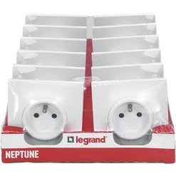 LEGRAND Lot De 12 Prises De Courant 2P+T 16A Complet Neptune - Blanc