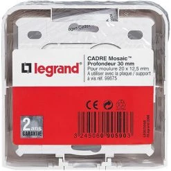 LEGRAND Cadre Saillie Profondeur 30mm Pour 2 Modules Mosaic - Blanc
