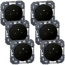 LEGRAND Lot De 6 Prises De Courant 2P+T 16A à Composer Dooxie - Noir