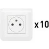 LEGRAND Lot De 10 Prises De Courant 2P+T 16A Complet Mosaic - Blanc -LEGRAND Soldes 68599051 1