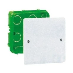 LEGRAND LEG91973 BOÎTE DE DÉRIVATION AVEC COUVERCLE + VIS POUR MURS PLEINS 85 X 85 X 40 MM