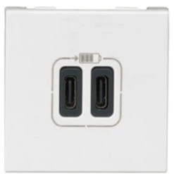 Prise Chargeur USB Legrand Mosaic DLP Type C 2 Modules + Clip Blanc
