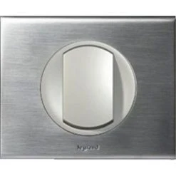 LEGRAND CÉLIANE INTERRUPTEUR VA ET VIENT COMPLET INOX BROSSÉ