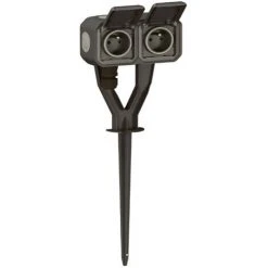 Piquet De Jardin Plexo Avec 2 Prises Précâblées Anthracite / Legrand