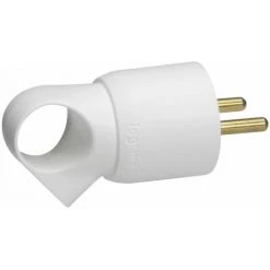 LEGRAND Fiche Plastique 2P+T 16A à Anneau Avec étiquette Avec Gencod - Blanc