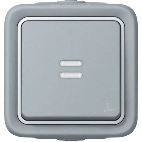 LEGRAND Poussoir lumineux (voyant fourni) Plexo complet apparent - Gris LEGRAND Poussoir Lumineux (voyant Fourni) Plexo Complet Apparent - Gris -LEGRAND Soldes 7833639 1