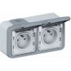 LEGRAND Double Prise De Courant Avec Terre Plexo Apparent Horizontal - Gris 2 LEGRAND Double Prise De Courant Avec Terre Plexo Apparent Horizontal - Gris -LEGRAND Soldes 7833641 1