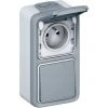 LEGRAND Interrupteur Ou Va-et-vient + Prise Avec Terre Plexo Apparent Vertical - Gris -LEGRAND Soldes 7833643 1