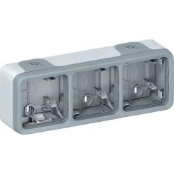 LEGRAND Boîtier Plexo 3 Postes Horizontal - Pour Montage En Saillie - Gris
