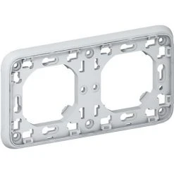 LEGRAND Plaque Support Plexo Encastré - 2 Postes Horizontal - Gris