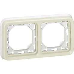LEGRAND Plaque Support Plexo Encastré - 2 Postes Horizontal - Blanc