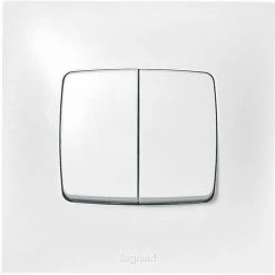 LEGRAND Double Poussoir Neptune - 6A - Blanc