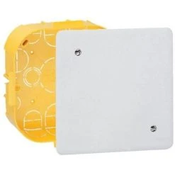 LEGRAND Boîte De Dérivation Pour Plâtre - 115x115, Prof. 40mm - Avec Plaque Et Vis