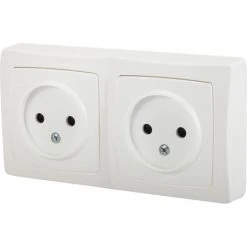 LEGRAND Double Prise De Courant Sans Terre Appareillage Saillie - Blanc