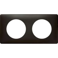 LEGRAND Plaque Céliane - Métal Carbone - 2 Postes