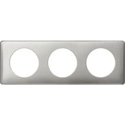 LEGRAND Plaque Céliane - Métal Alu Snake - 3 Postes