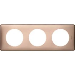 LEGRAND Plaque Céliane - Métal Copper - 3 Postes