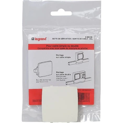 LEGRAND Boîte dérivation et sortie de câble pour moulure Appareillage Saillie - Blanc LEGRAND Boîte Dérivation Et Sortie De Câble Pour Moulure Appareillage Saillie - Blanc -LEGRAND Soldes 7834163 1