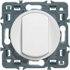 LEGRAND Interrupteur Ou Va-et-vient Doigt Large Céliane Soft - 10A - Blanc