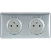 LEGRAND Double Prise De Courant Céliane Surface Avec Plaque + Boite à Encastrer - Alu -LEGRAND Soldes 7834337 1