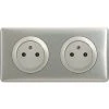 LEGRAND Double Prise De Courant Céliane Surface Avec Plaque + Boite à Encastrer - Titane -LEGRAND Soldes 7834345 1