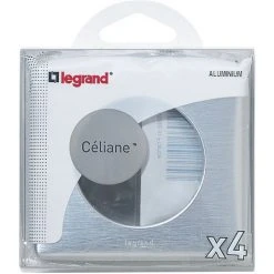 LEGRAND Lot De 4 Plaques Céliane - Aluminium