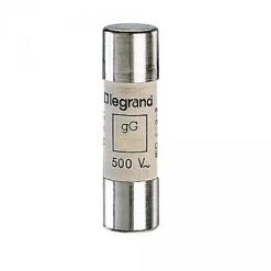 Legrand 014316 - Cartouche Industrielle Cylindrique 16A - GG - 14x51 Mm - Sans Percuteur - Gris