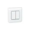 LEGRAND Double Interrupteur Va-et-vient Complet Mosaïc - Blanc - Blanc -LEGRAND Soldes 7920113 1